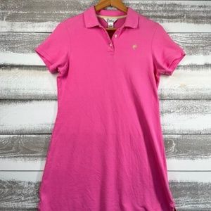 Vintage Lilly Pulitzer Pima Cotton Polo Pink Basic T Shirt Dress